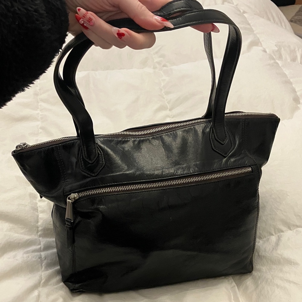 HOBO Black Leather Tote Bag